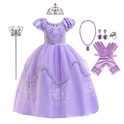 Fato de Menina DISFRAZZES Princesa Sofia (Tam: 5 a 7 anos) GZ-0005-BH - Brincadeira de faz de conta - fato, menina, disfrazzes, princesa sofia, 5-7 anos, poliéster