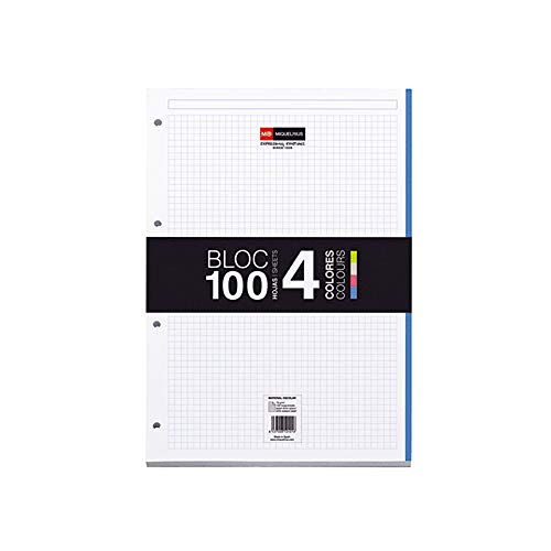 Caderno e Bloco de Notas RECAMBLOC M.RIUS 100 Folhas 70 Gr 4 Anéis Band MIQUELRIUS - Papel para fichários - caderno, bloco notas, recambloc, miquelrius, 100 folhas, papel 70g