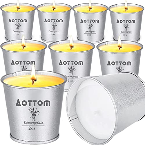 Vela Aottom Jogo De Velas De Citronela Exterior 100% Natural Cera de Soja Aottom - Repelentes de insetos domésticos - citronela, exterior, cera de soja, durabilidade