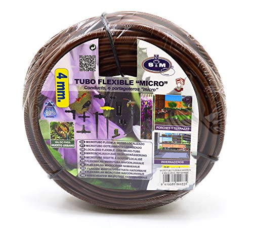 Microtubo de Irrigação S& M Flexível 4 X 6Mm Castanho 25 Mt S&M - Mangueiras de jardim - irrigação, gotejamento, 2,5 m, castanho