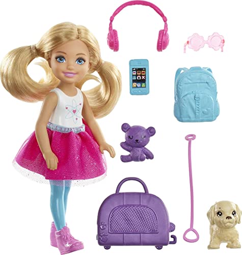 Barbie Chelsea com acessórios de viagem (Idade Mínima Recomendada: 3 anos) Mattel - Bonecas - barbie, chelsea, acessórios de viagem, idade mínima recomendada