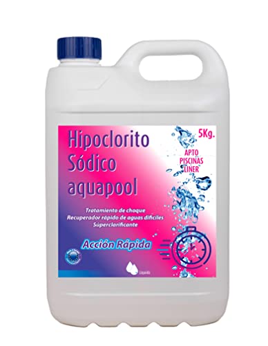 Chloreto Sódico Líquido 15% 6Kg Aqua Pool Aquapool - Limpeza de piscinas e produtos químicos - bactericida, dosagem contínua, pH ajustado