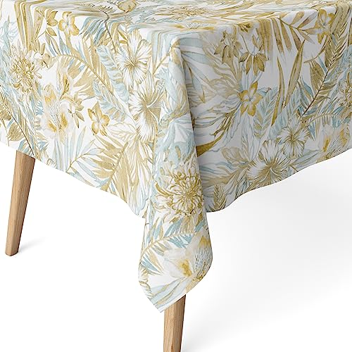 Mantel MARTINA HOME Resinado (Algodão - Bege - 180 x 140 cm) Enguitex Home - Toalhas de mesa - algodão, resistente ao calor, fácil de limpar, lavável