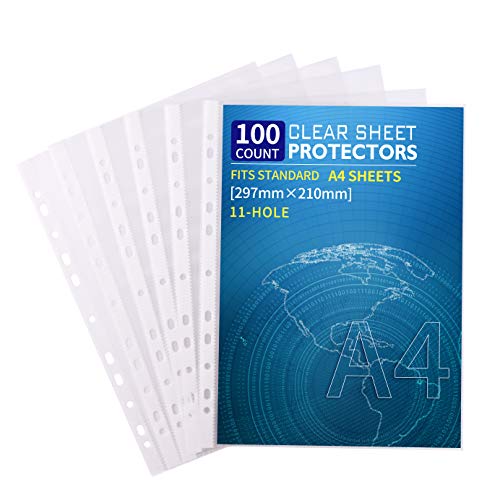 Pack 100 Capas de Encadernação A4 Transparente Srvnpioy - Protetores de folhas - transparente, a4, 100 unidades, polipropileno