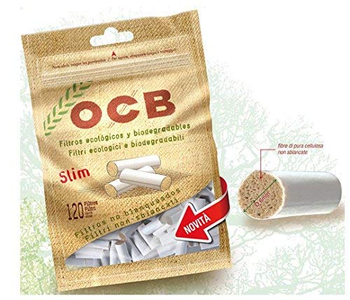 Fitas de Filtro para Cigarros OCB 6Mm 10X120 OCB - Chips de fumo e pellets - filtro, cigarros, ocb, 6mm, 10x120