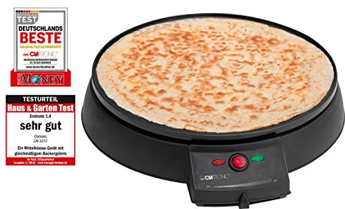 Máquina de Crepes CLATRONIC CM 3372 (Aço Inoxidável - 900 W) Clatronic - Eletrodomésticos de cozinha - antiaderente, 900 W, termostato, base isolante
