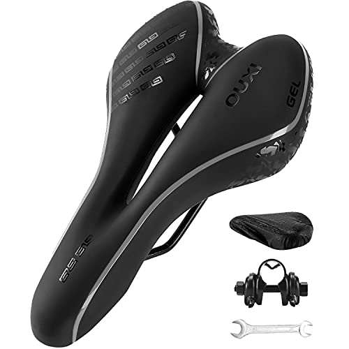 Sillín GEL BIKE 1.5 cm (Branco - Poliuretano) OUXI - Selins de bicicleta - poliuretano, universal, sillín fixo em cinto, 560g