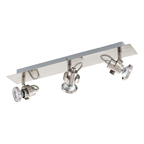 Candeeiro Suspenso EGLO Tukon 3 (Níquel - E27 x 3 x 9 W - Aço) EGLO - Luminárias de teto - candeeiro suspenso, eglo tukon 3, níquel, e27, aço