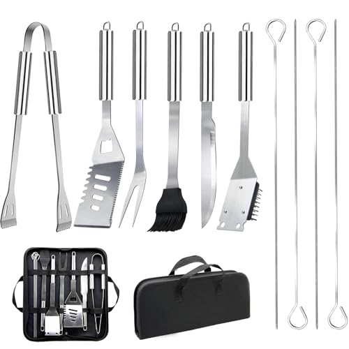 Conjunto de Ferramentas de Churrasco 11 Peças JUAUO - Utensílios de Cozinha - conjunto, ferramentas, churrasco, 11 peças