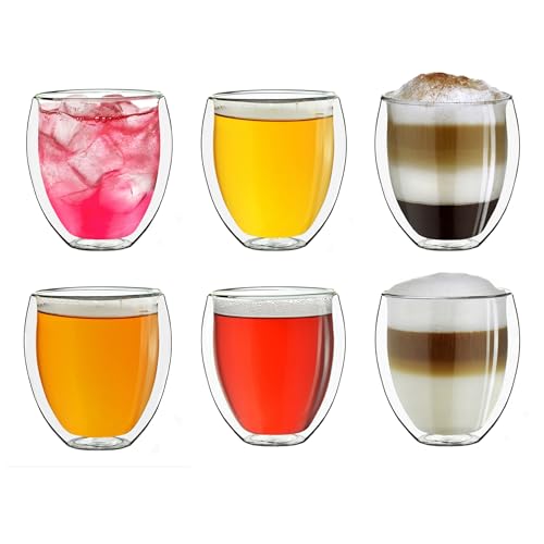Conjunto de 6 Garrafas Térmicas CREANO XXL (400 ml) Creano GmbH - Copos - 6 garrafas, 400 ml, vidro borosilicato, resistente ao calor