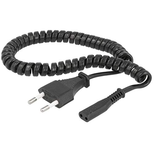 Cabo de Energia HOMCOM para Máquina de Barbear | 1.8m - Preto (Recondicionado Como Novo) Nimo - Fios e cabos elétricos - 1.8m, preto, recondicionado