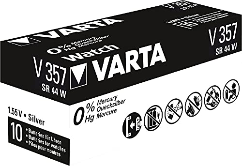 Pilhas Não Recarregáveis VARTA 00357 101 111 Varta - Baterias - óxido de prata, botão/moeda, sr44, 1,55V
