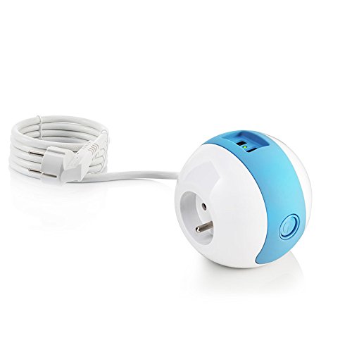Watt & Co Mp-Wattball02 Extensão Elétrica 3 Tomadas Azul WATERLILY - Filtros de linha e supressores de surtos - extensão elétrica, 3 tomadas, azul