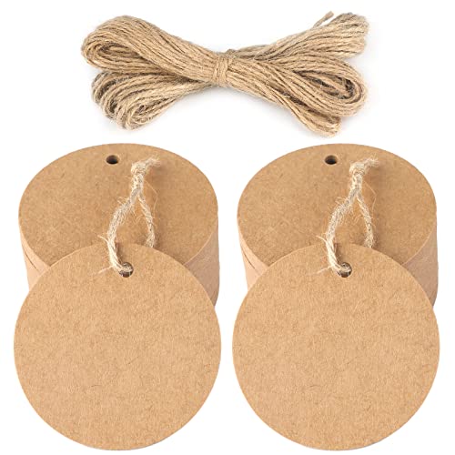 Etiqueta para Presentes Jijacraft Kraft Brown JIJA - Etiquetas e rótulos de presente - papel kraft, redonda, personalizável