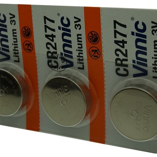 Pilhas Não Recarregáveis VINNIC CR2477 (5 unidades) DIVERS - Baterias - pilhas não recarregáveis, vinnic cr2477, conjunto 5 unidades, 3V, 600mAh