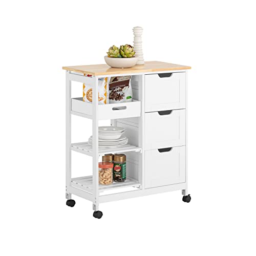 Carrinho de Arrumação SOBUY FKW79-W (MDF - 54x31.5x85 cm) sobuy - Carrinhos de cozinha e jantar - mfa, 54x31.5x85 cm