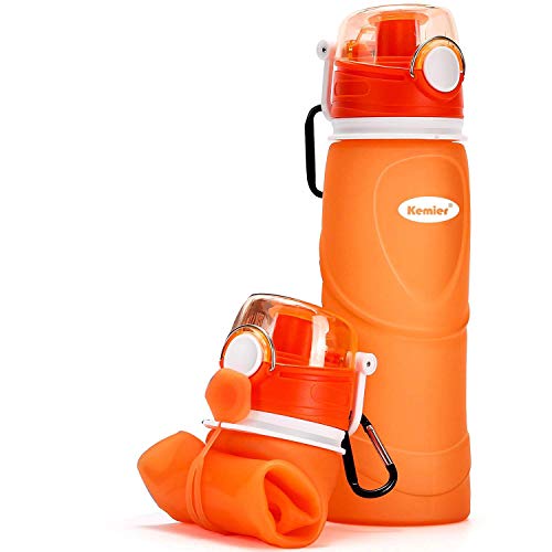 Garrafa KEMIER 3D Silicone (750 ml - Laranja) Kemier - Garrafas de engarrafamento - 750 ml, silicone, laranja, -40-100 °C