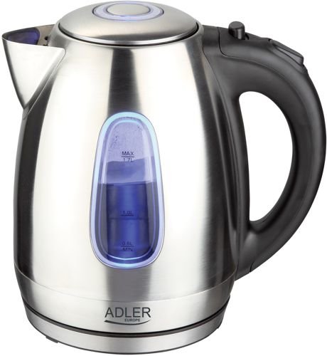Chaleira elétrica adler ad1223 1,7 l 2000 w preto inox (Pequeno Almoço) Adler - Eletrodomésticos de cozinha - 1.7 L, 2000 W, elétrica, preto