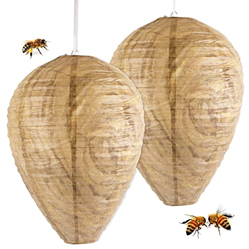 Nidos BOFUNX 2Pcs Nido de Vespa Artificial BOFUNX - Repelentes de insetos domésticos - pvc, resistente à água, lava à mão