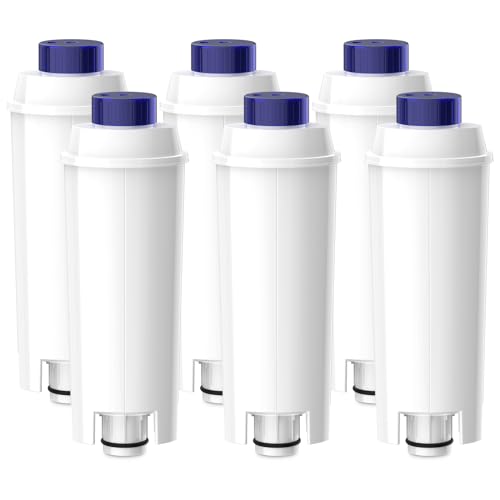Filtro de café FIITAS DLSC002 (Compatibilidade: DeLonghi) Fiitas - Filtros de água para cafeteira - compatível DeLonghi, 6 peças, filtro de café em grãos, plástico