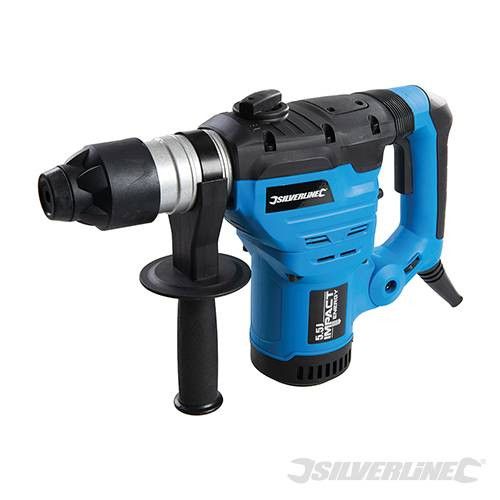 Martelo Perfurador SILVERLINE 268819 (Com fio - 1500 W) Silverline - Berbequins elétricos portáteis - aço inoxidável, fácil de utilizar, com fios, potência 1500 w