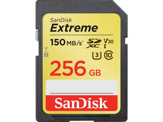 Cartão de Memória SANDISK Extreme (SD - 256 GB) Sandisk - Cartões de memória flash - 256 GB, extreme, SD