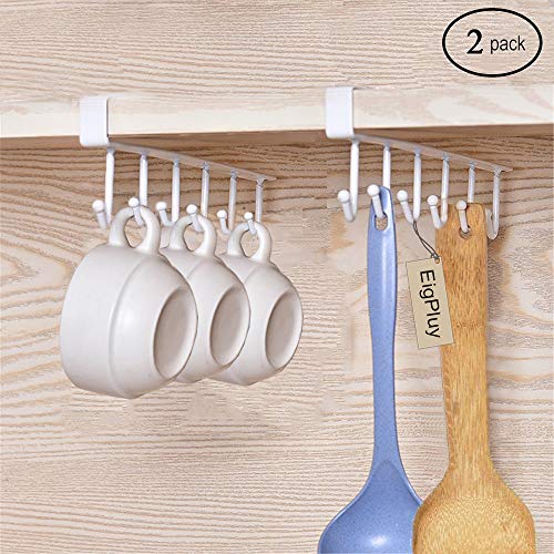 Suporte para Copo EIGPLUY 2Pcs (Branco - Aço Inoxidável) EigPluy - Organizadores de cozinha - copo, aço inoxidável, branco