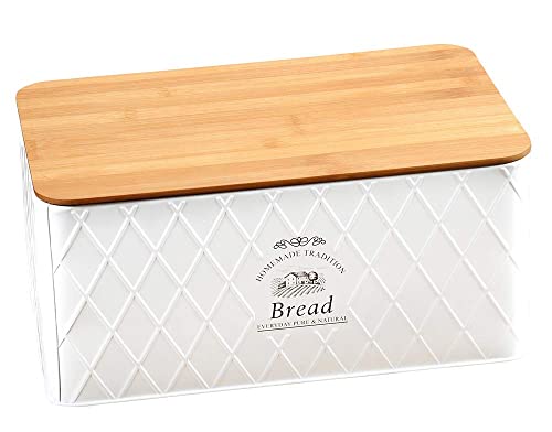 Caixa para pão Metal Branco (Recondicionado Como Novo) Kesper - Caixas e sacos para pão - metal, branco, recondicionado