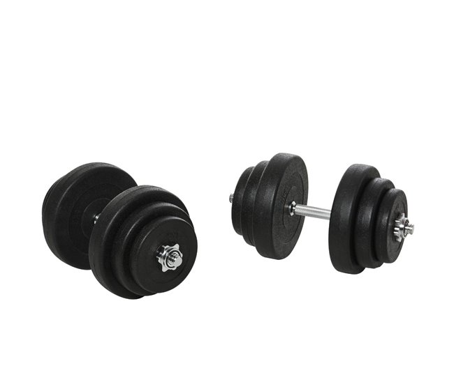 Conjunto Halteres HOMCOM A91-071 (40 kg) HOMCOM - Pesos livres - halteres, 40 kg