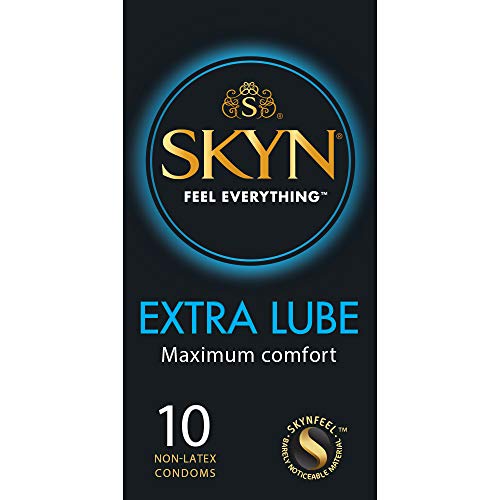 Preservativos LUBE Extra (10 Unidades) Skyn - Cuidados pessoais - preservativo, lubrificante, 10 unidades