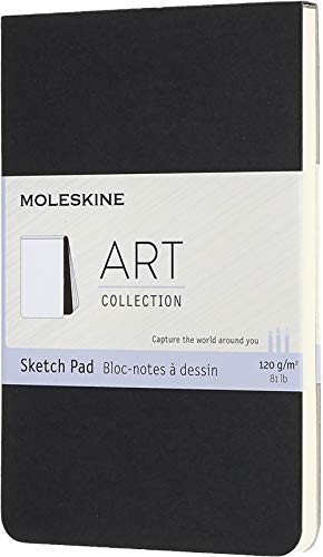 Caderno de Desenho Moleskine Soft Preto (Recondicionado Como Novo) 
Marca:
Moleskine
 - Papel de arte e artesanato - soft, preto, micro-perfurado, bolsa extensível