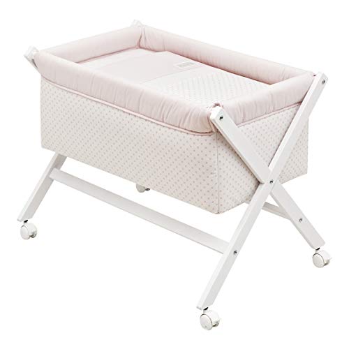 Berço de Madeira CAMBRASS Pirulo (Rosa - 55 x 87 x 74 cm) Cambrass - Berços e moisés - berço, madeira, rosa, 55x87x74cm