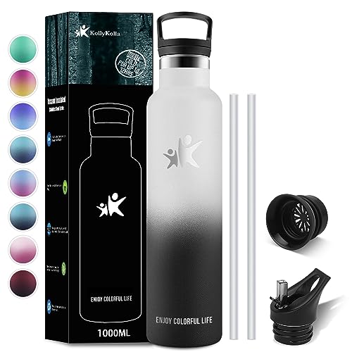 Garrafa Térmica KOLLYKOLLA 1L (Aço Inoxidável - Preto) KollyKolla - Porta-alimentos e bebidas - aço inoxidável, preto, 1L