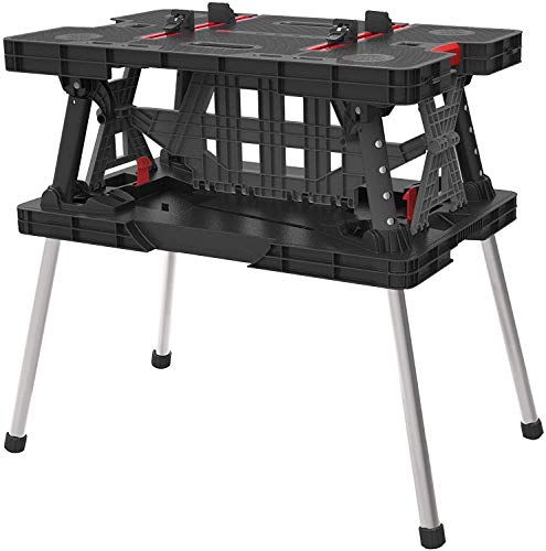 Banco de Ferramentas KETER (Vermelho - Aço - 40x30x80 cm) KETER - Bancadas de trabalho - portátil, dobrável, suportes, fácil montagem