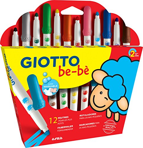Giotto 4-1230-6 marcador para crianças Preto, Azul, Castanho, Verde, Laranja, Rosa, Vermelho, Amarelo 12 peça(s) Giotto - Marcadores e marcadores de texto - preto, azul, castanho, verde, laranja, rosa, vermelho, amarelo
