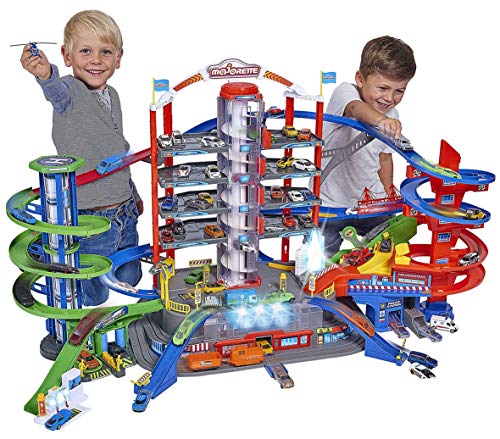 Garagem MAJORETTE Super City (Idade Mínima Recomendada: 3 anos) Majorette - Brinquedos - 7 níveis, 2 elevadores, 6 luzes, música, veículos fundidos