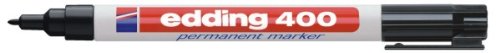 Marcador Permanente EDDING 400 Ponta Fina (Preto - 1.0 mm - 10 Un) Edding - Marcadores e marcadores de texto - ponta fina, preto, 1.0 mm