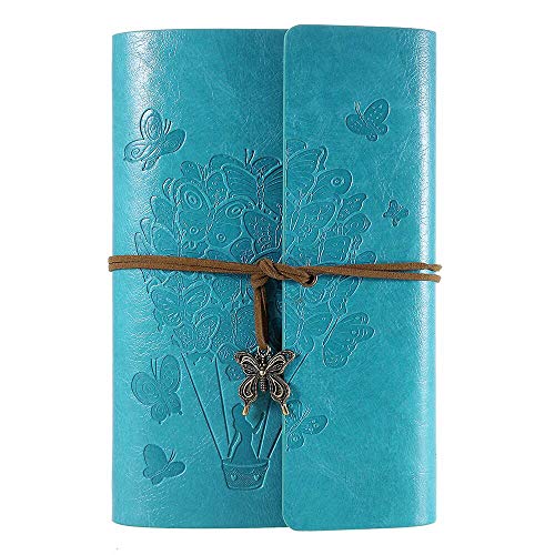 Caderno SPIRAL NOTEBOOK CLASSIC (A5 - Azul) OMEYA - Cadernos e bloco de notas - A5, azul, couro sintético, páginas lisas, numeradas