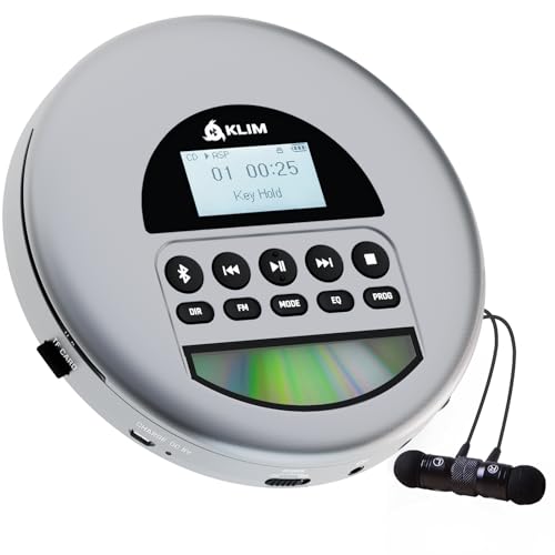 Leitor de Cd Klím Nomad Cinzento (Leitor ou Gravador) KLIM - Leitores e gravadores de cd - bluetooth, bateria, cinzento