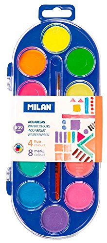 Caixa de 12 Lápis de Cor MILAN 0531512 (Multicor) Milan - Tinta, tinta de arte e esmalte - multicor, fluorescentes, metalizados, aquarelação