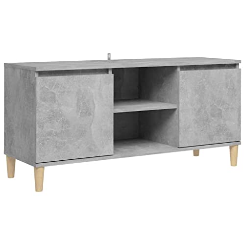 Móvel de TV VIDAXL (Cinzento - Madeira Maciça - 103.5 x 35 x 50 cm) vidaXL - Centros de entretenimento e suportes de tv - madeira maciça, cinzento, 103.5x35x50 cm