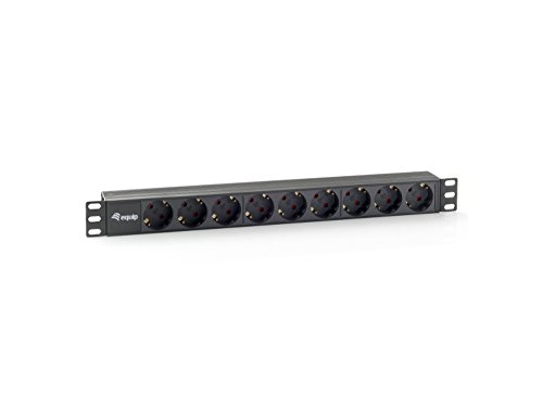 PDU equip 9-bay german 1u horizontal 50/60hz Equip - Fios e cabos elétricos - dín49440, 1u, 16A, 250v, 3500w