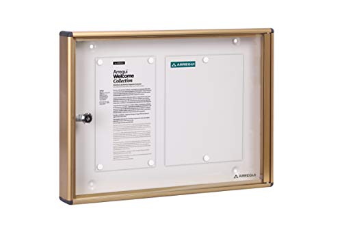 Suporte para Avisos e Anúncios PAN46 | Dourado ARREGUI - Quadros de avisos - alumínio, porta metacrilato, 8 imãs
