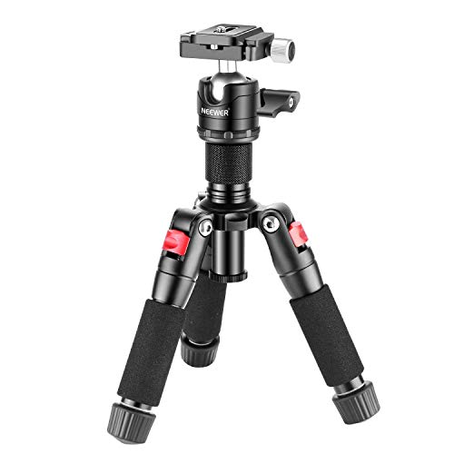 Tripé NEEWER Mini Tripé para Câmara com Bolha de Bola de 360º Alumínio Neewer - Tripés e monopés - alumínio, preto, vermelho, 5 kg, 360º