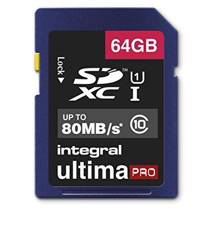Cartão de Memória SD INTEGRAL Ultima Pro (64 GB - 80 MB/s) Integral - Cartões de memória flash - 64 gb, 80 MB/s, Class 10, uhs-i