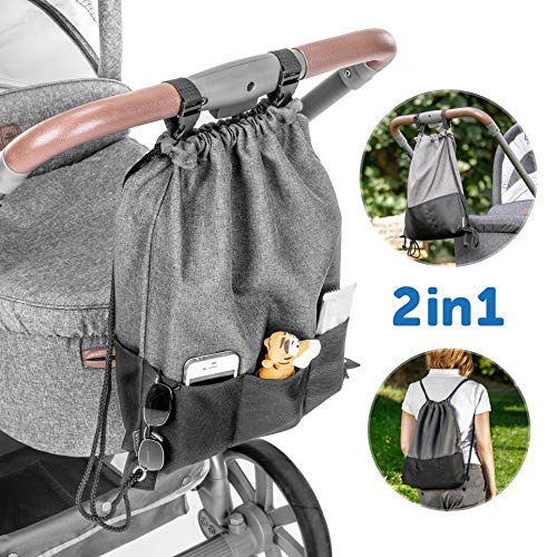 Saco Cadeira de Passeio ZAMBOO Organizador Cesto com Ganchos Zamboo - Acessórios de carrinho de bebê - organizador, cesto, ganchos