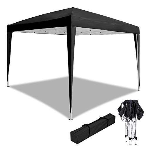Pérgola Dobrável 3X3M Resistente Água Antracite UISEBRT UISEBRT - Móveis de exterior - dobrável, 3x3m, resistente água, poliéster