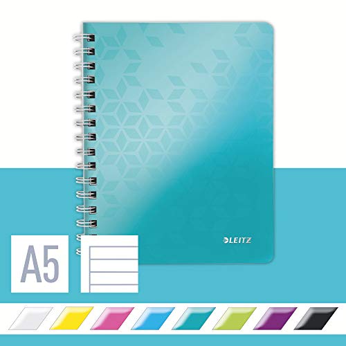 Caderno LEITZ WOW Turquesa (A5 - Quadriculado - 21x29.7cm) Leitz - Cadernos e bloco de notas - A5, quadriculado, 21x29.7cm, papel 90g/m²