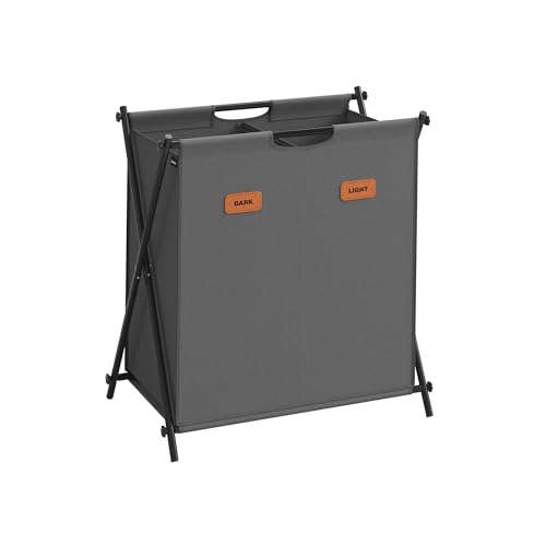 Cesto de Roupa Suja SONGMICS LCB120G01 | 115 l - Cinzento SONGMICS - Cestos de roupa - 1,15 l, cinzento, plástico, polipropileno