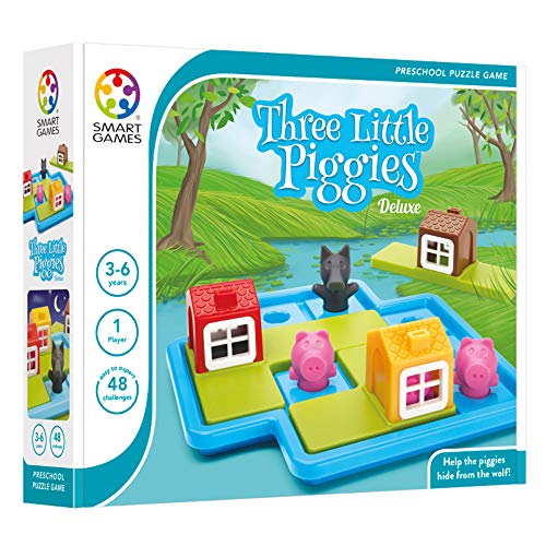 Jogo de Tabuleiro SMARTGAMES Three Little Piggies Deluxe (Idade Mínima Recomendada: 3 anos) Smart Games - Livros - jogo de tabuleiro, smartgames, three little piggies deluxe, idade mínima recomendada 3 anos